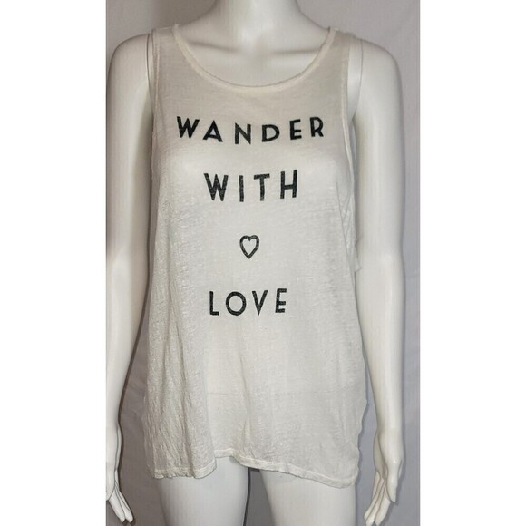 Forever21 Burnout Wander With Love Muscle Tank Top Size M - Picture 1 of 11